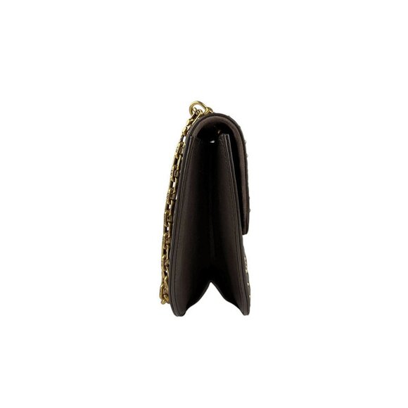 DIOR Brown Lambskin Leather Shoulder Bag - Picture 2 of 5